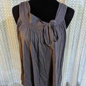 Anthropologie Ella Moss gray tie neck tank top